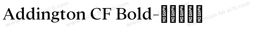 Addington CF Bold字体转换